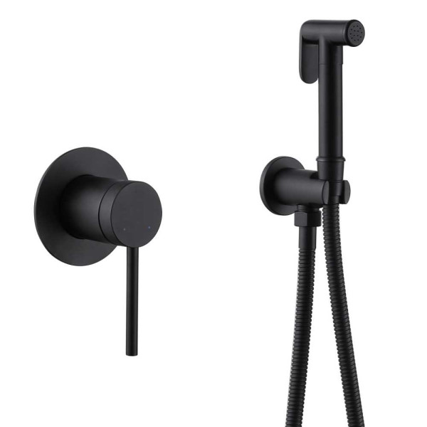 Смеситель с гигиеническим душем Abber Emotion черный матовый (AF8825B)