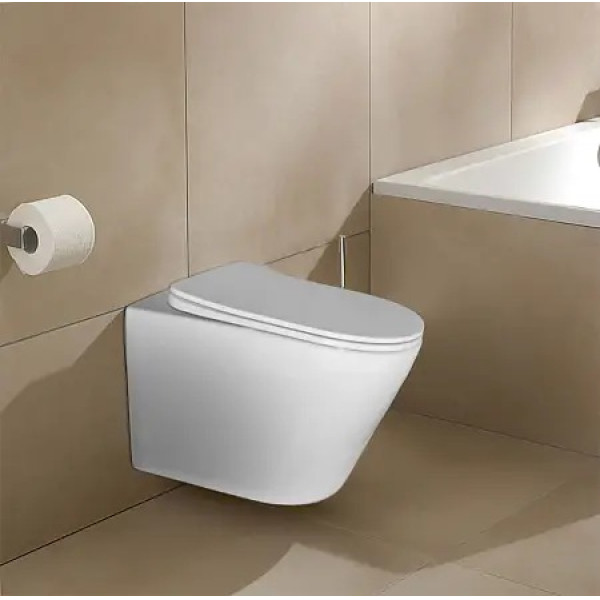 Унитаз подвесной Atrio безободковый с сиденьем микролифт 490x365x360 (AZ-2330)