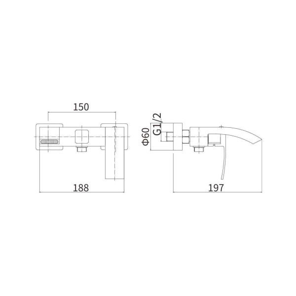Смеситель для ванны и душа Fashun с душевым комплектом сатин (A53018)