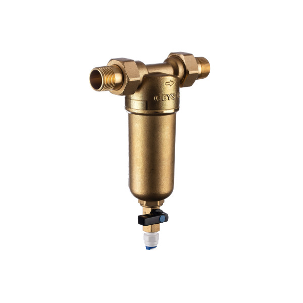 Фильтр самоочищающийся Гейзер-Бастион 121 3/4" (латунный корпус, со сгонами) (32669) Фильтр самоочищающийся Гейзер-Бастион 121 3/4" (латунный корпус, со сгонами) (32669)