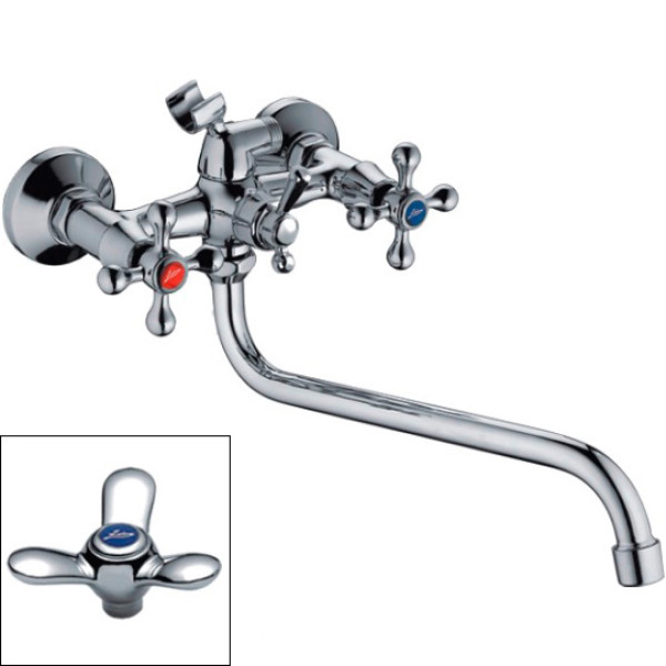 Смеситель для ванны и душа Ledeme с душевым гарнитуром (L2212)