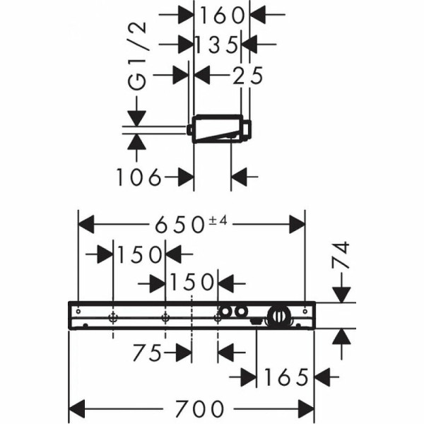 Смеситель для душа Hansgrohe ShowerTabletSelect с термостатом хром (13184400)
