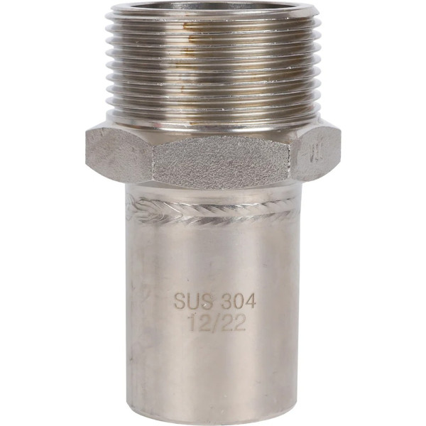 Вставка резьбовая 35х1 1/4"Н Rommer из нержавеющей стали (пресс) (RSS-0024-035114) Вставка резьбовая 35х1 1/4"Н Rommer из нержавеющей стали (пресс) (RSS-0024-035114)