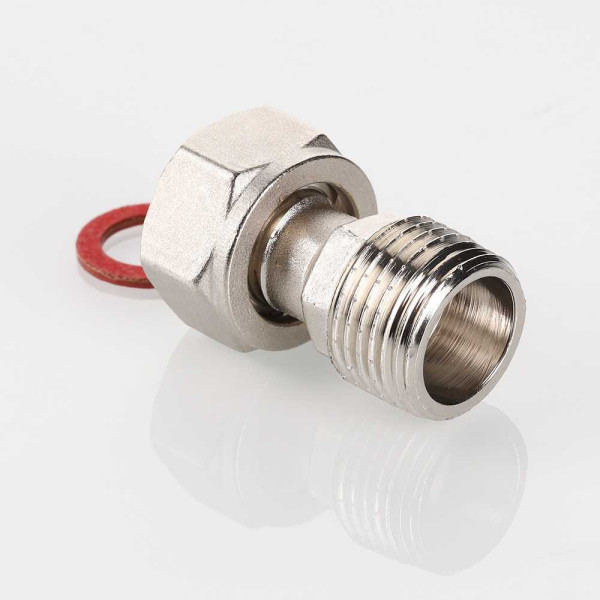 Переход с накидной гайкой 1/2" ВН Valtec (никель) (VTr.613.N.0404) Переход с накидной гайкой 1/2" ВН Valtec (никель) (VTr.613.N.0404)