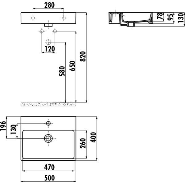 Раковина мебельная Creavit Next 50x40 белая (NX242-00CB00E-0000)