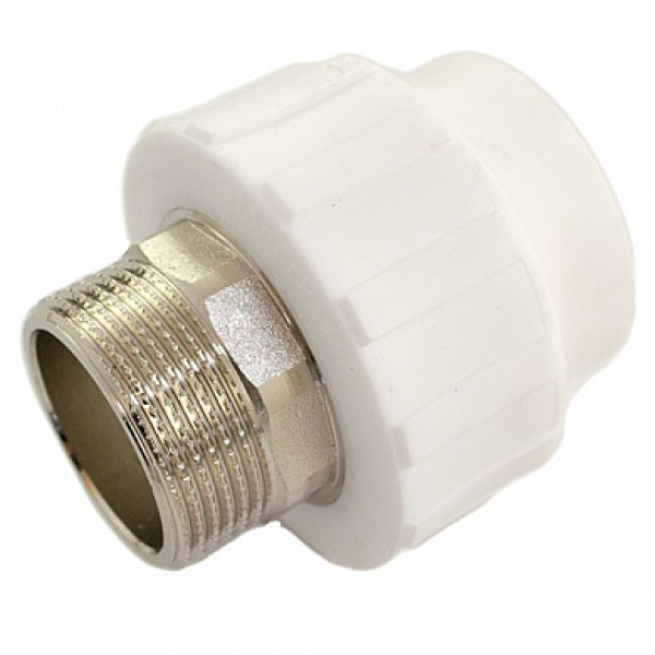Переход PP-RC 32x1"Н MeerPlast металл, белый (00000002477)