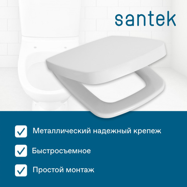 Сиденье для унитаза Santek Нео белое (1WH302192) Сиденье для унитаза Santek Нео белое (1WH302192)