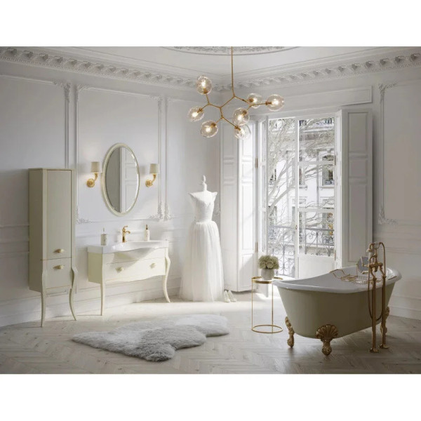 Зеркало Aqwella Borgia 650x1000x22 слоновая кость (BOR0210BG)