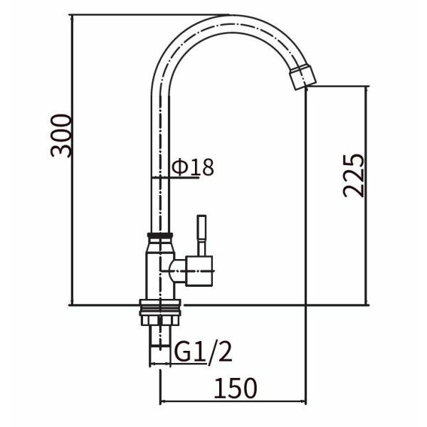 Смеситель моно Fashun сатин (A54193) Смеситель моно Fashun сатин (A54193)