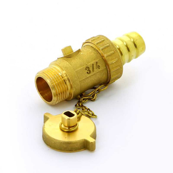 Кран Itap 3/4" Н шаровый сливной с заглушкой (латунный штуцер) (1390034) Кран Itap 3/4" Н шаровый сливной с заглушкой (латунный штуцер) (1390034)