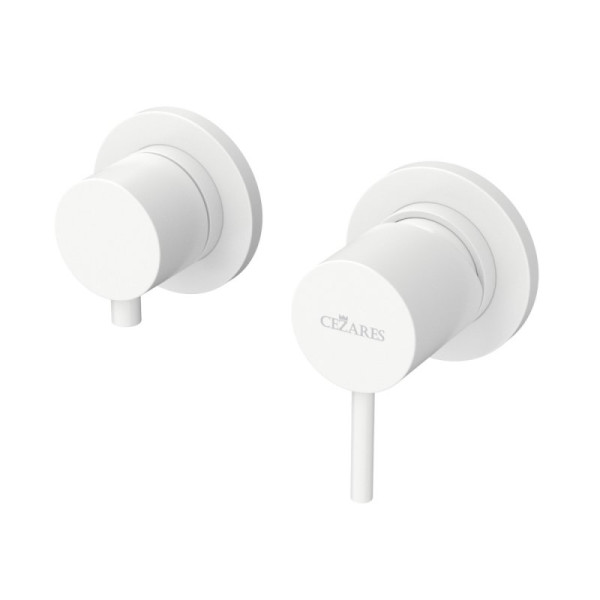 Смеситель всраиваемый Cezares Leaf на 3 выхода белый матовый (LEAF-VDIM3-L-BIO)