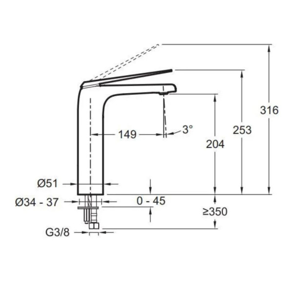 Смеситель для раковины Jacob Delafon Avid хром (E97347-ND-BN) Смеситель для раковины Jacob Delafon Avid хром (E97347-ND-BN)