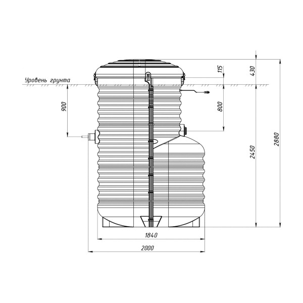 Станция биологической очистки ЭкоПром Rostok Aero 2600 + (506.0000.899.001)