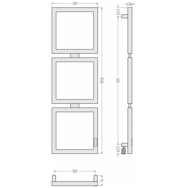 Полотенцесушитель электрический Сунержа Этюд Е 1050x300 матовый белый (30-0844-1030) Полотенцесушитель электрический Сунержа Этюд Е 1050x300 матовый белый (30-0844-1030)