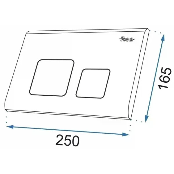 Клавиша смывная Rea F Black Mat черный (REA-E9854)