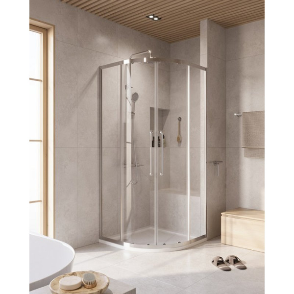 Душевой уголок Cezares Relax 304 90x90x200 стекло прозрачное, профиль хром (RELAX-304-R-2-90-C-CR)
