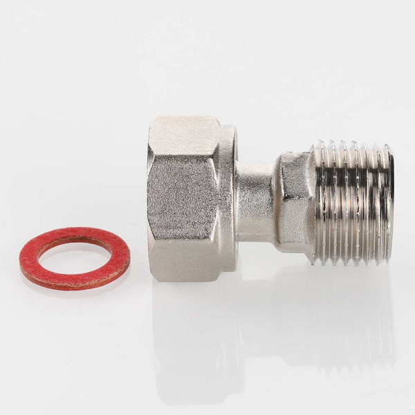 Переход с накидной гайкой 1/2" ВН Valtec (никель) (VTr.613.N.0404) Переход с накидной гайкой 1/2" ВН Valtec (никель) (VTr.613.N.0404)