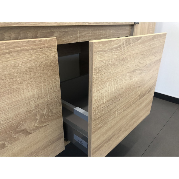 Тумба подвесная с раковиной Comforty Тромсе 800x450x630 дуб сонома (00004142219)