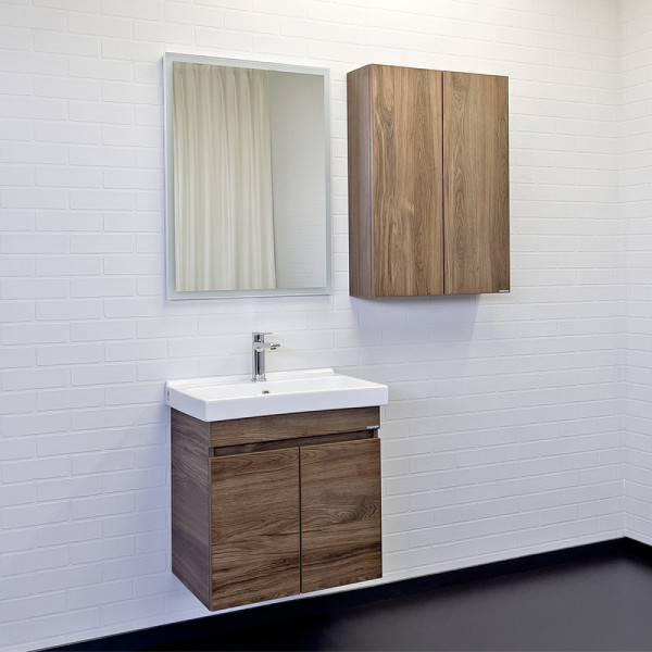 Шкаф подвесной Comforty Осло 600x180x800 дуб темно-коричневый (00-00011150)