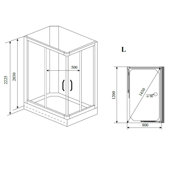 Душевая кабина Timo Ilma 102 L 120x80x223 стекло прозрачное, профиль хром (ILMA-102 L) Душевая кабина Timo Ilma 102 L 120x80x223 стекло прозрачное, профиль хром (ILMA-102 L)
