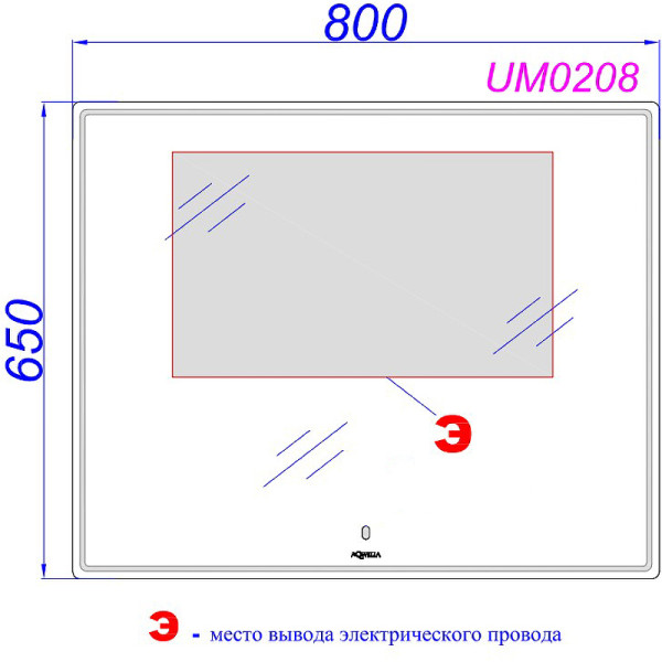 Зеркало Aqwella UM 650x800x30 (UM0208)