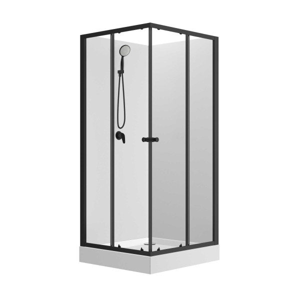 Душевая кабина Loranto Neo 90x90 стекло прозрачное, профиль черный (CS-21801) Душевая кабина Loranto Neo 90x90 стекло прозрачное, профиль черный (CS-21801)