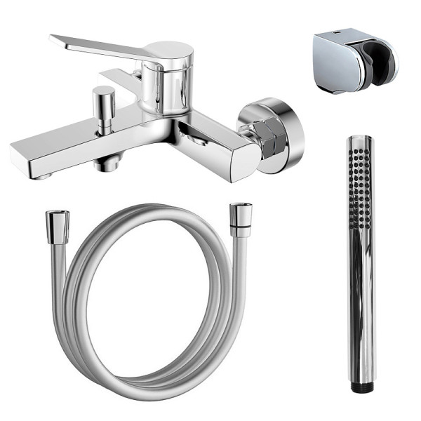Смеситель для ванны и душа Azario Vise с душевым комплектом хром (AZ-VSA238330C)