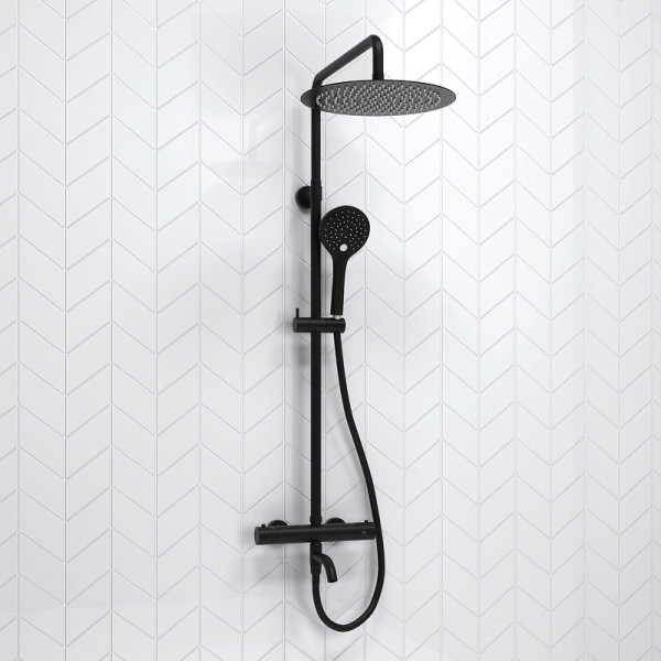 Душевая система WasserKRAFT черная (A288.160.078.BM Thermo)
