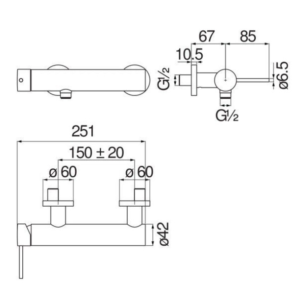 Смеситель для душа Nobili Velis черный (VE125130FLP)