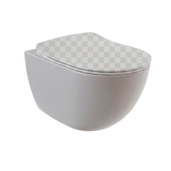Унитаз подвесной с биде Creavit Free 35,5x51x35 холодный серый матовый (FE322-00CG00E-0000)