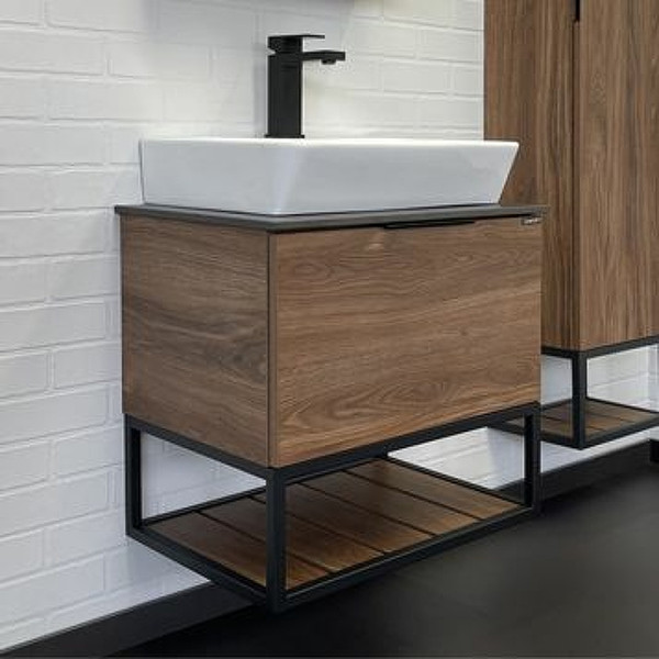 Тумба подвесная Comforty Порто 600x400x645 дуб темно-коричневый (00-00010677)