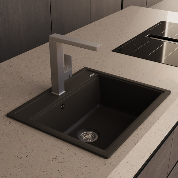 Мойка для кухни Abber Quarz 51x60x21,7 черная (AQ2902B) Мойка для кухни Abber Quarz 51x60x21,7 черная (AQ2902B)