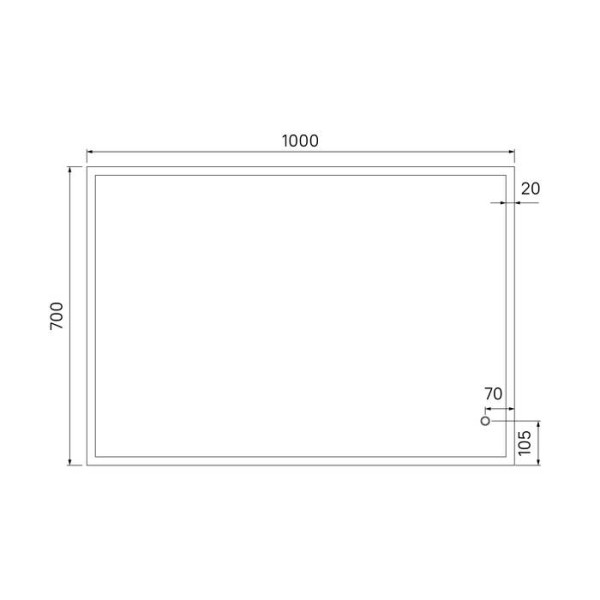 Зеркало с подсветкой Iddis Brick 100x70 (BRI1000i98)