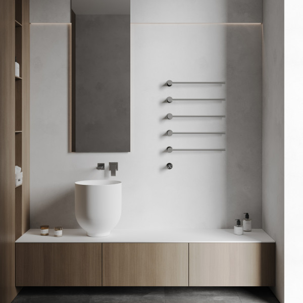 Полотенцесушитель электрический Abber Charme 520x795 хром (AH4005) Полотенцесушитель электрический Abber Charme 520x795 хром (AH4005)