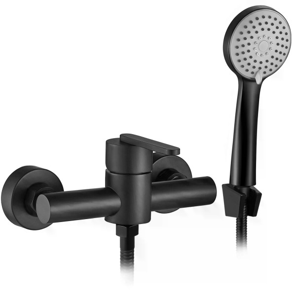 Смеситель для раковины Rea Ontario с душевым комплектом черный матовый (REA-B5500) Смеситель для раковины Rea Ontario с душевым комплектом черный матовый (REA-B5500)