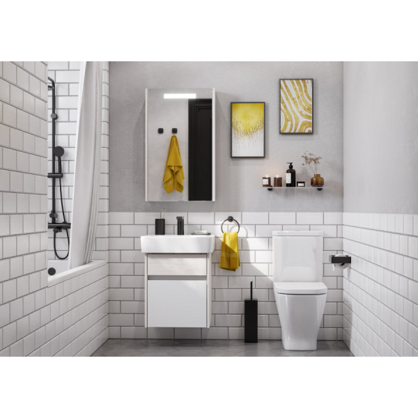 Тумба подвесная Aquaton Верди PRO 445x386x515 белый, ясень фабрик (1.A195.9.01V.DAV.0)