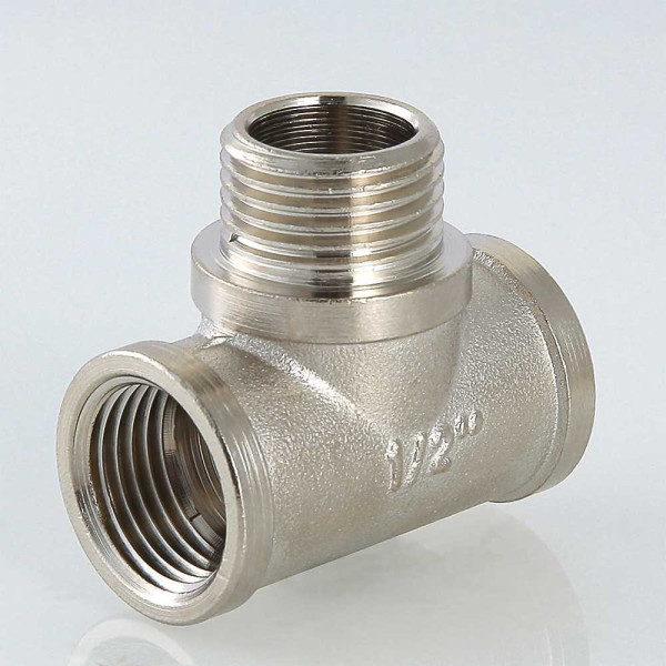 Тройник 3/4" ВНВ Valtec (никель) (VTr.132.N.0005) Тройник 3/4" ВНВ Valtec (никель) (VTr.132.N.0005)