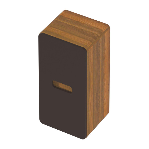 Пенал подвесной 1Marka Vortex  350x300x70 (орех ноче тортона/монолит найт) (Ц0000033030)