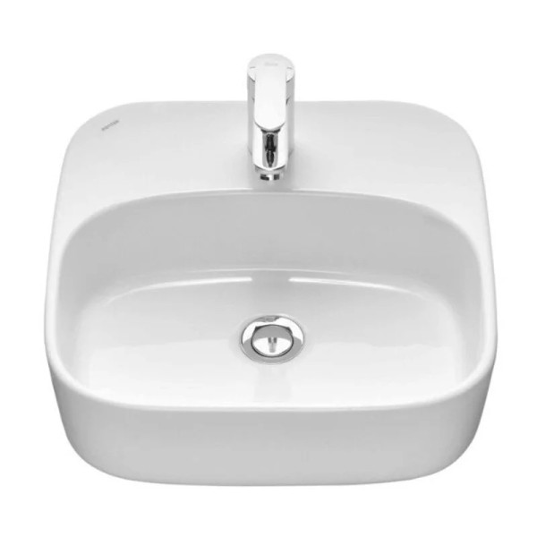 Тумба-умывальник Aquaton 80 Марбл Слэйт\Белый матовый/1WH501709 Умывальник накладной Одри 420х420 Soft квадратный (1A2762K0MH4C0)