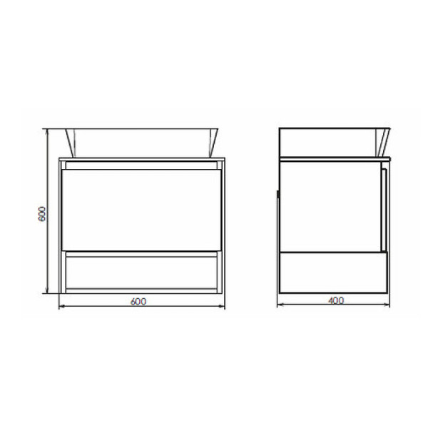 Тумба подвесная с раковиной Comforty Прага 600x400x600 дуб белый/графит (00-00014536) Тумба подвесная с раковиной Comforty Прага 600x400x600 дуб белый/графит (00-00014536)
