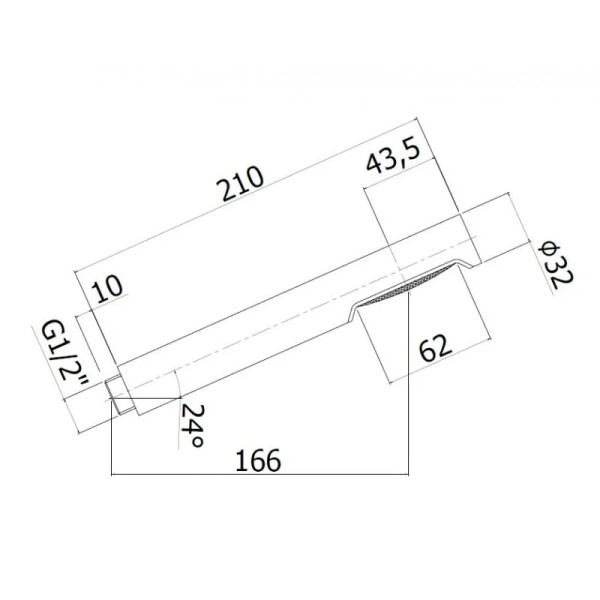 Душевая лейка Cezares 1 режим (CZR-B-D1F-BIO)