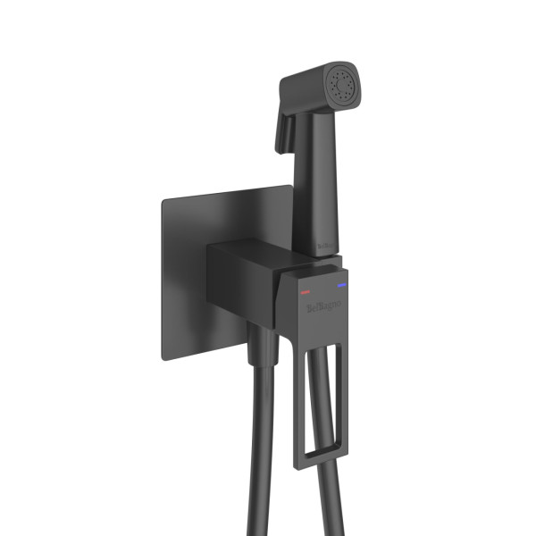 Гигенический душ со смесителем BelBagno (LUC-HGN-NERO)