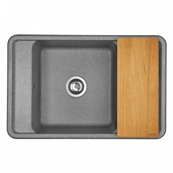 Мойка для кухни врезная Aquaton Беллис 510x780x250 серый (1.A725.0.32B.S23.0)