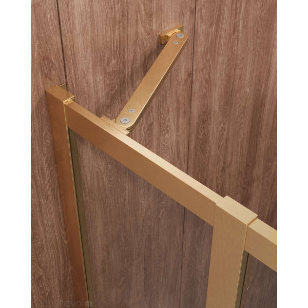 Душевой уголок Cezares Molveno 120x90x195 стекло прозрачное, профиль брашированное золото (MOLVENO-RH-2-120/90-C-BORO-IV)