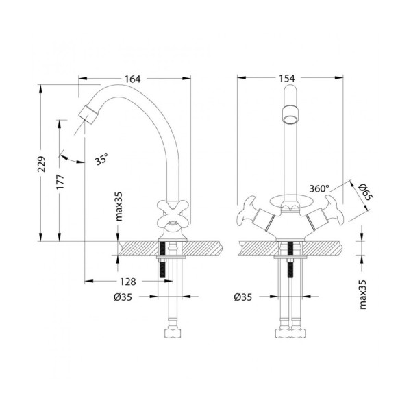 Смеситель для кухни Lemark Flora (LM0104C)