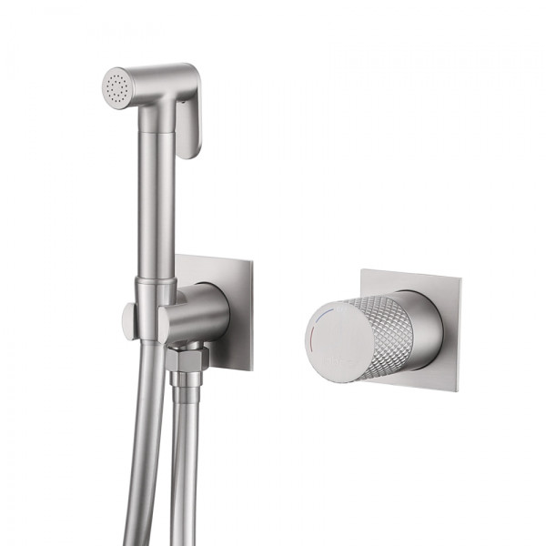 Смеситель с гигиеническим душем Abber Rund сатин (AF8725SP)