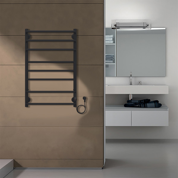 Полотенцесушитель электрический Azario Milan 500x800 черный Полотенцесушитель электрический Azario Milan 500x800 черный