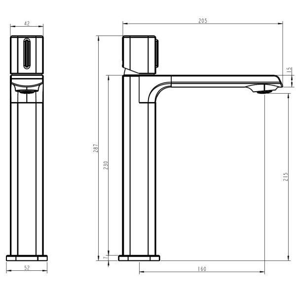 Смеситель для раковины Esko Абу-Даби хром (ABU25)