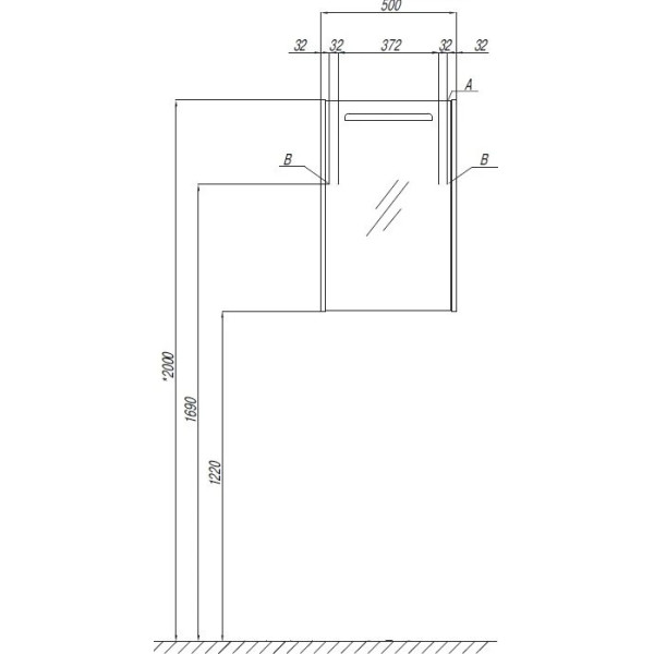 Шкаф зеркальный Aquaton Сильва 50 Дуб Макиато (1A215502SIW5L)