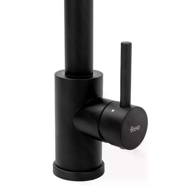 Смеситель для кухни Rea Colin с выдвижным изливом черный матовый (REA-B4820)